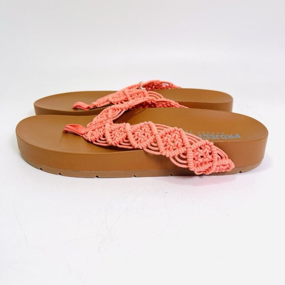 Project Cloud Memory Foam Hammock Sandals Mango Orange Size 8.5 - Picture 3 of 8